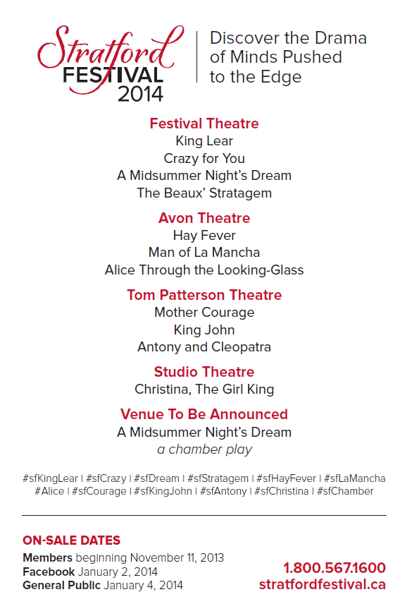 Stratford Festival 2014